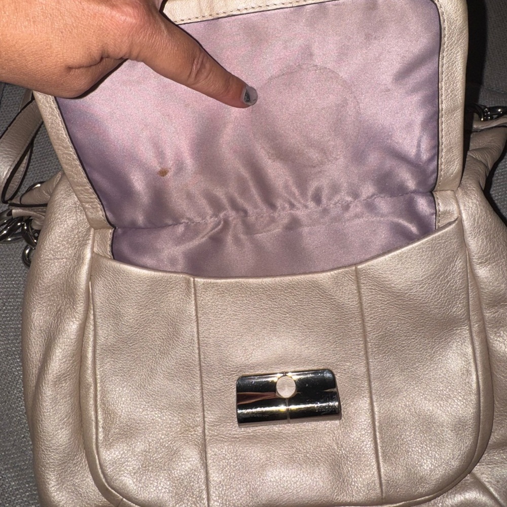 Coach Bags Kristin Pebbled Leather Ivory White Hobo with strap F22306 - Picture 16 of 17